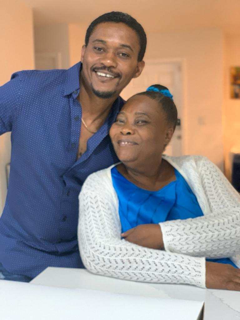 Rudy with his mother